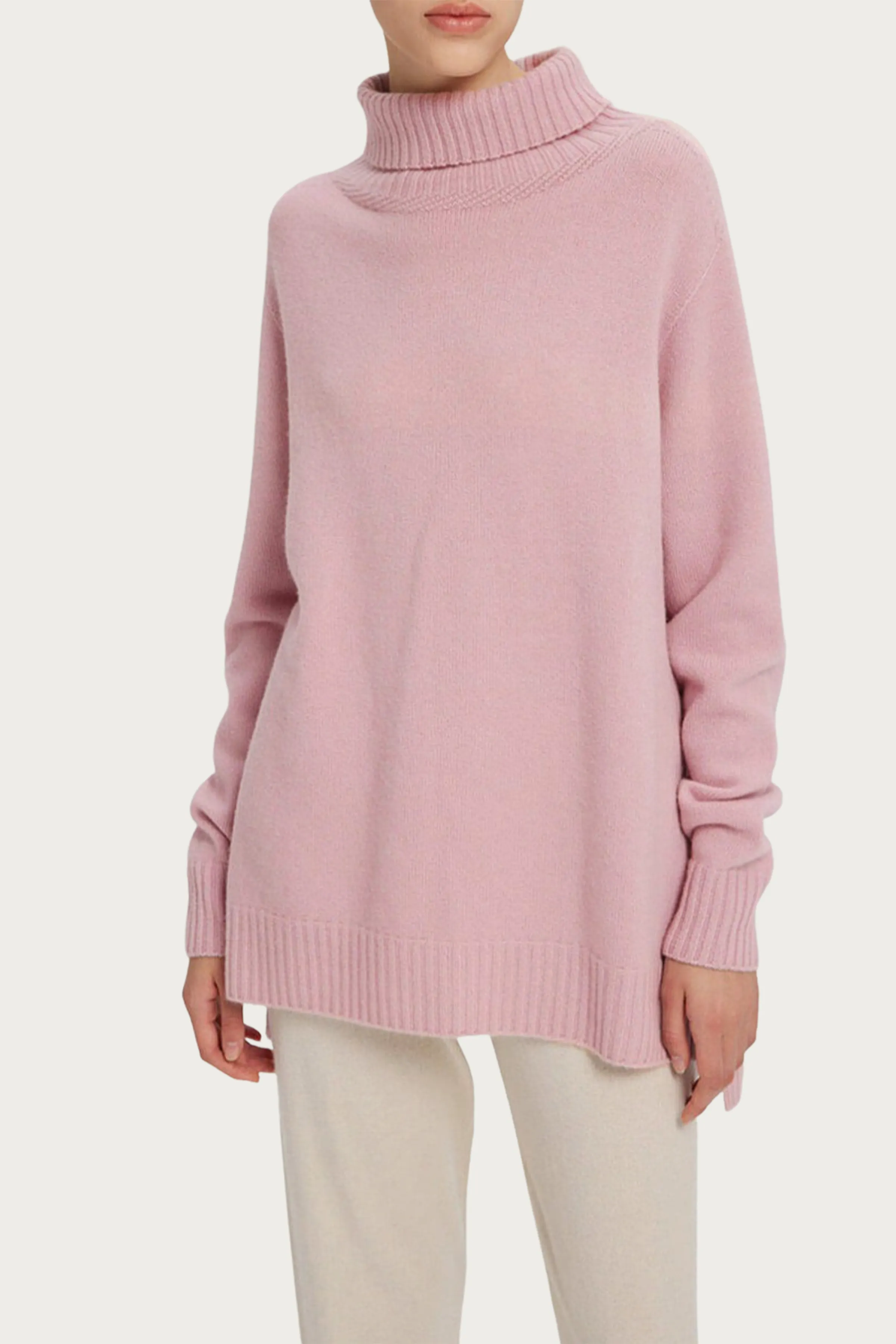FUNNEL-NECK CASHMERE SWEATER