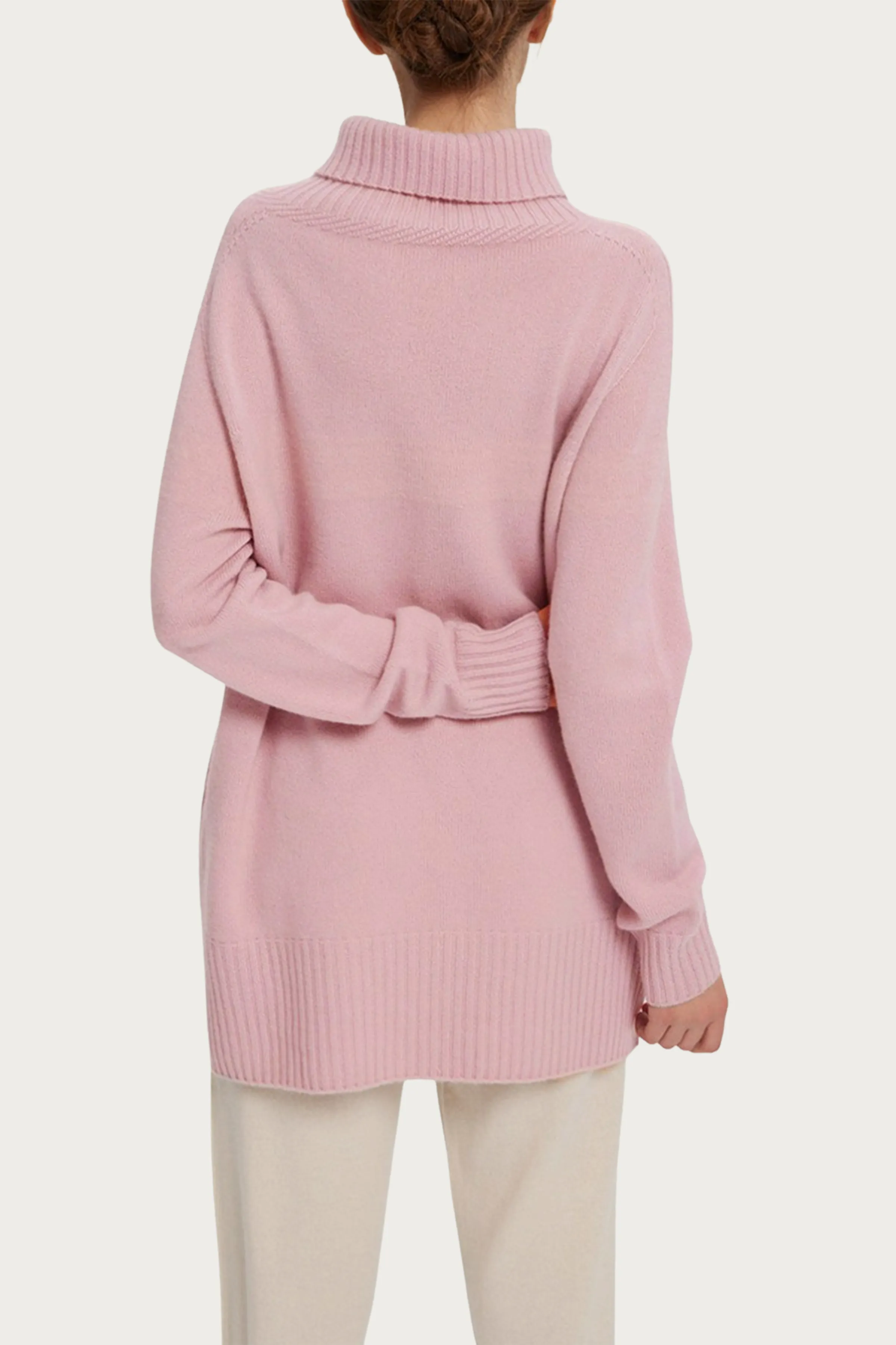 FUNNEL-NECK CASHMERE SWEATER