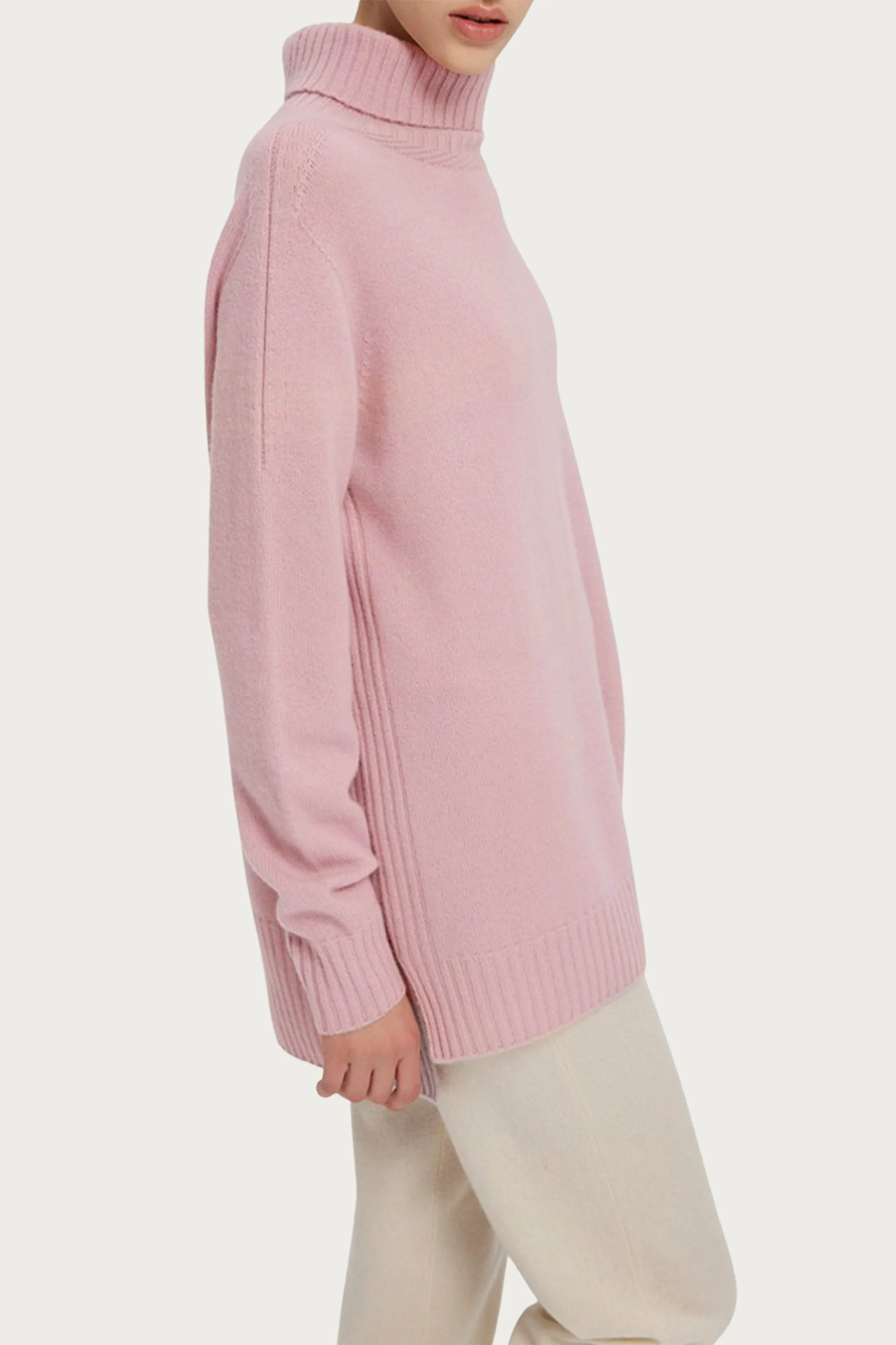 FUNNEL-NECK CASHMERE SWEATER