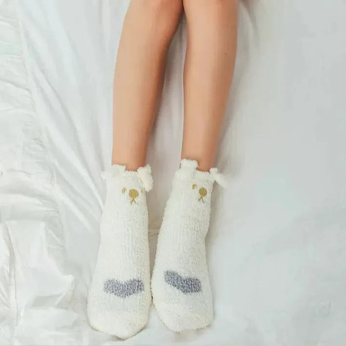 Girls' Coral Fleece Warm Sleep Socks