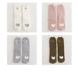 Girls' Coral Fleece Warm Sleep Socks