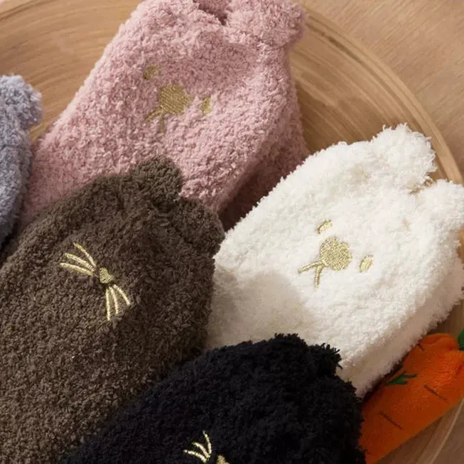 Girls' Coral Fleece Warm Sleep Socks