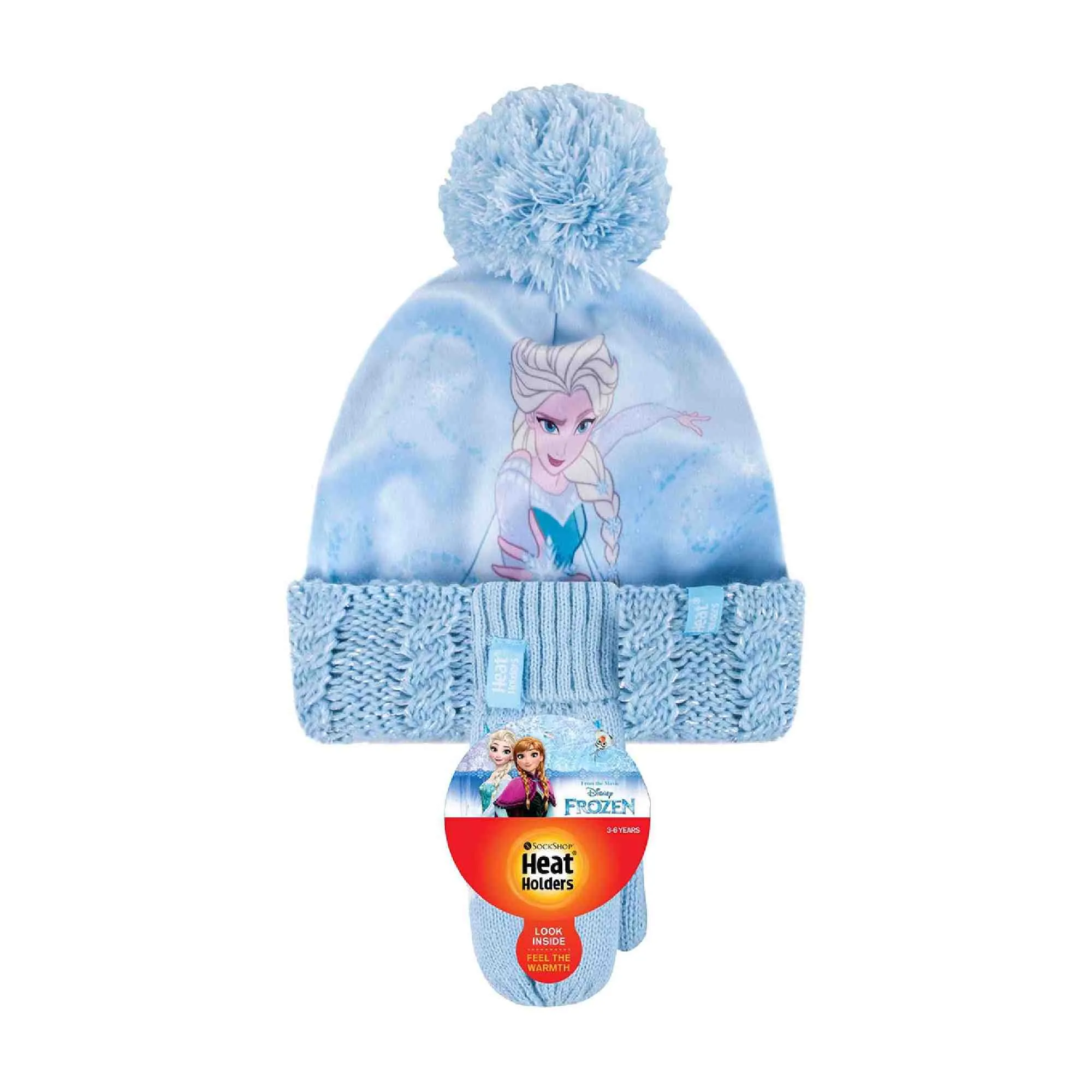 Girls Disney Thermal Hat & Gloves Set for Winter