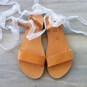 Gladiator lace strap sandals