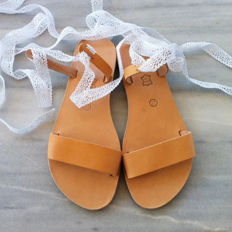 Gladiator lace strap sandals