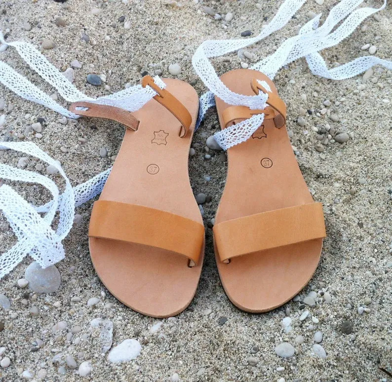 Gladiator lace strap sandals