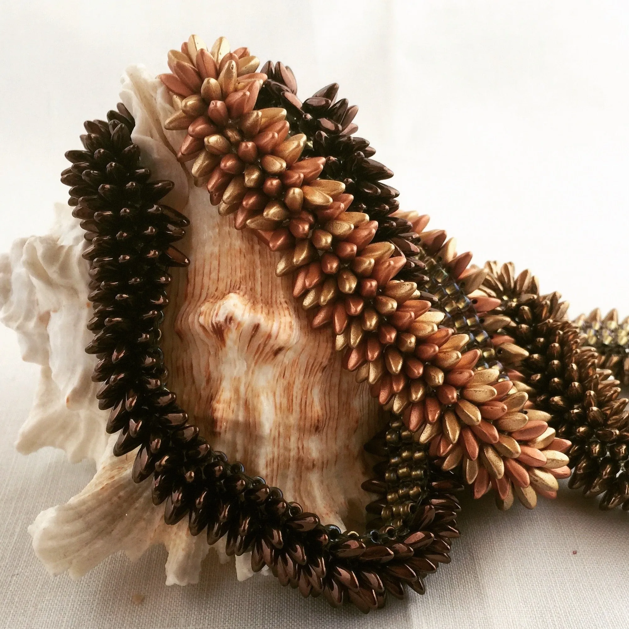 Glass Beads Caterpillar Bracelet 430-02 | Erika Williner Designs