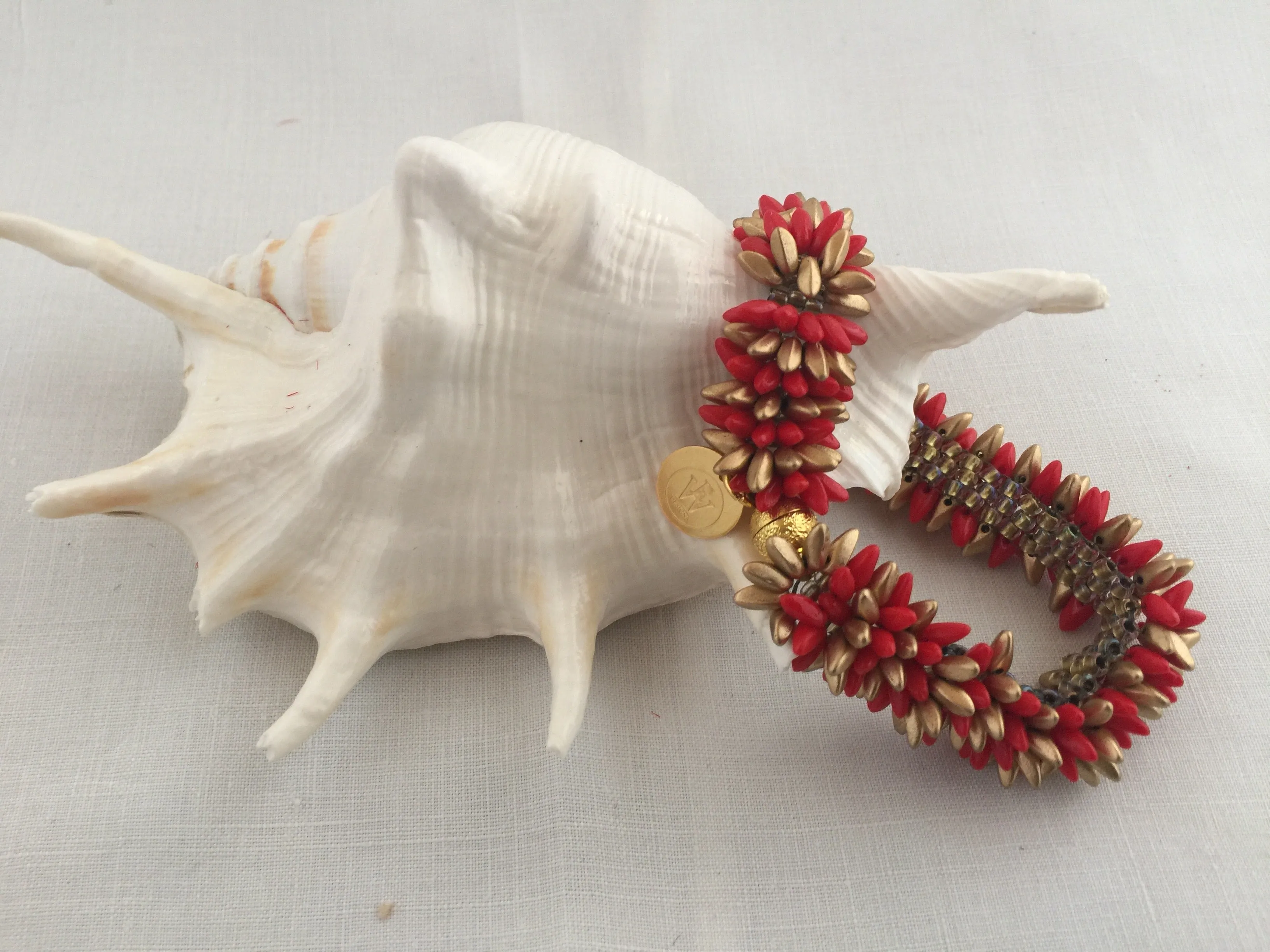 Glass Beads Caterpillar Bracelet 430-02 | Erika Williner Designs