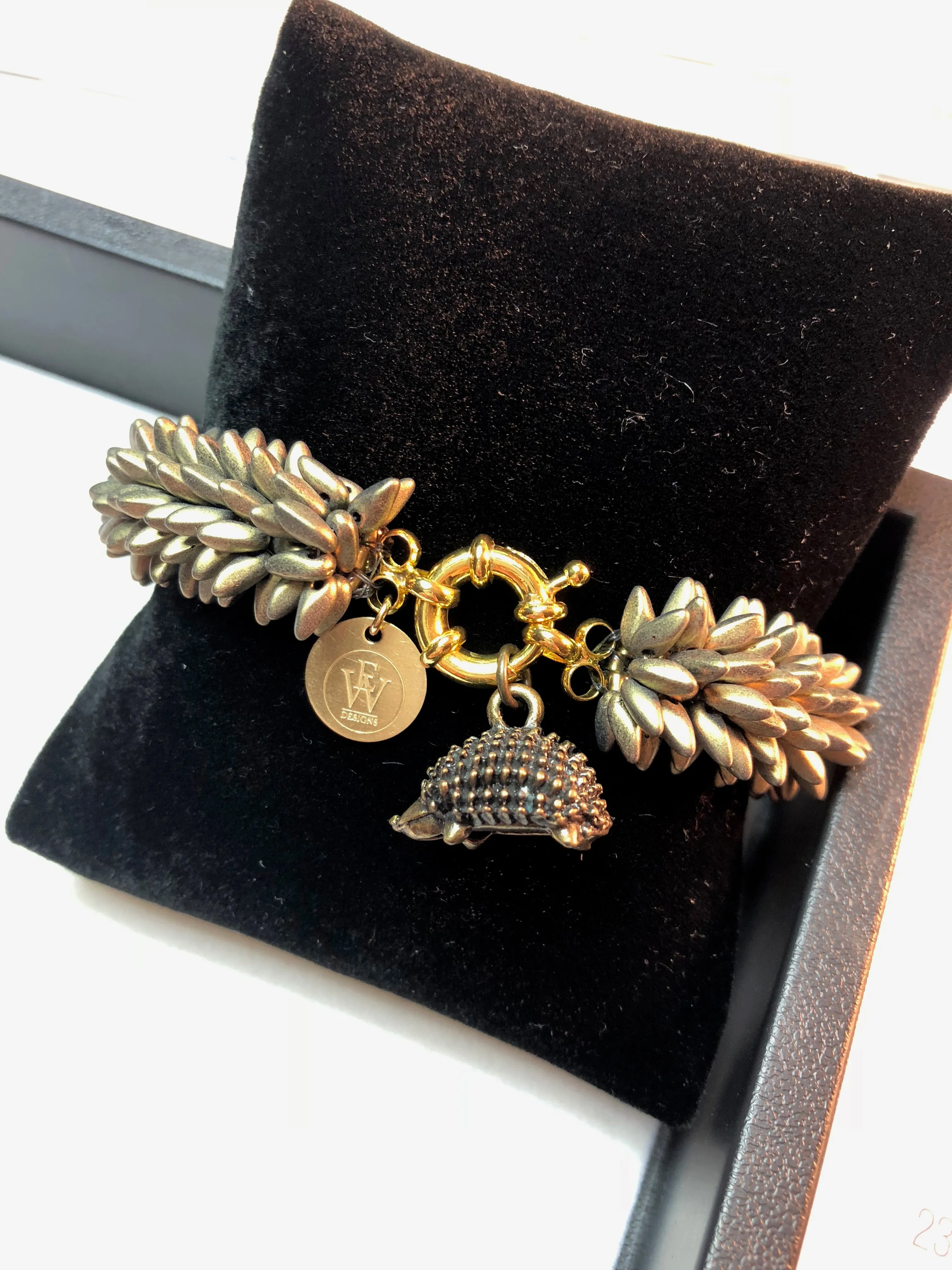 Glass Beads Caterpillar Bracelet 430-02 | Erika Williner Designs