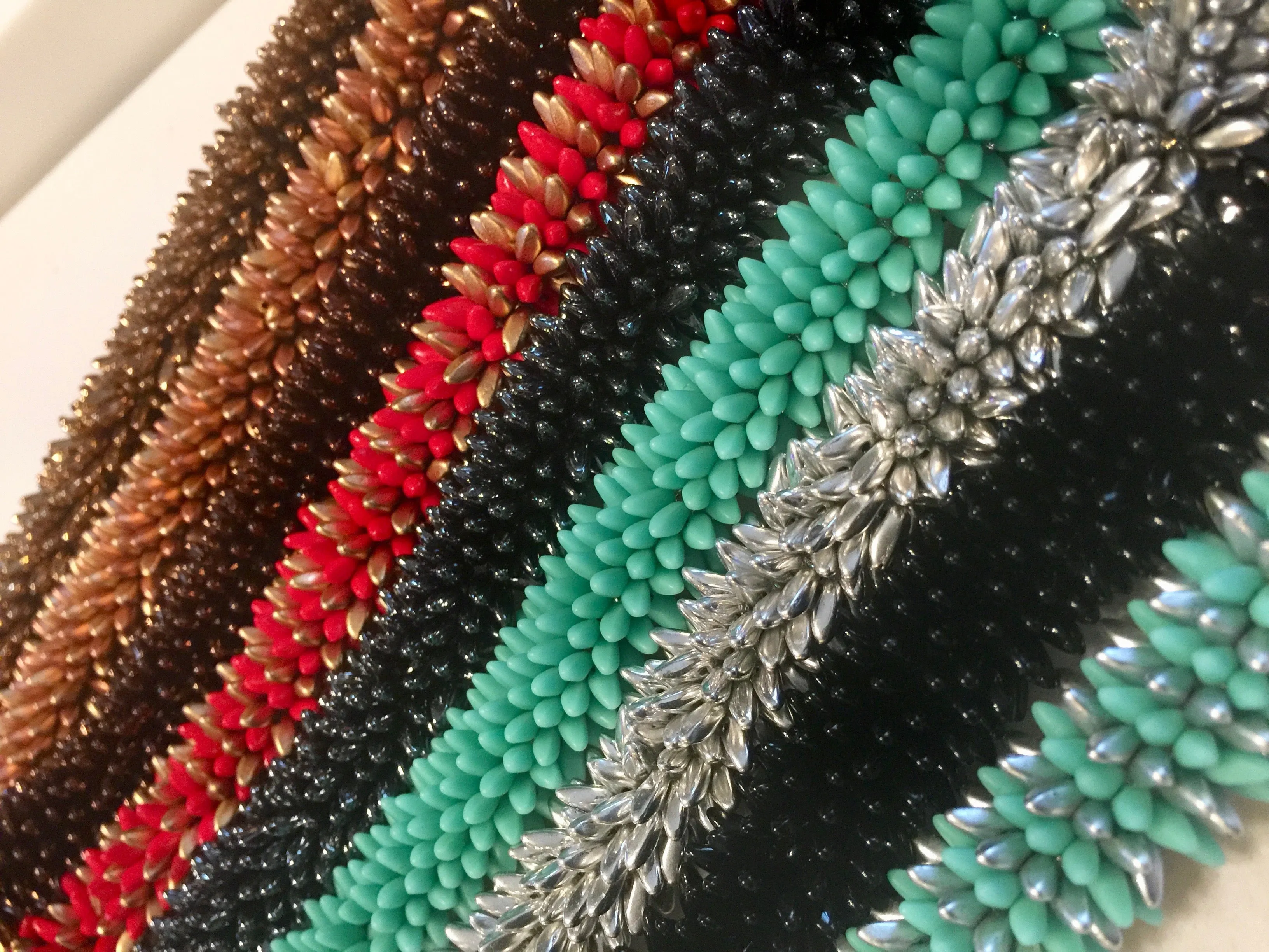 Glass Beads Caterpillar Bracelet 430-02 | Erika Williner Designs