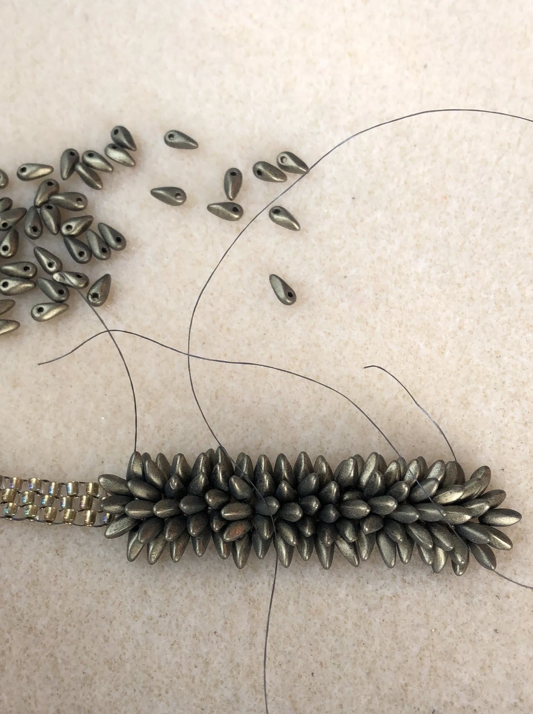 Glass Beads Caterpillar Bracelet 430-02 | Erika Williner Designs