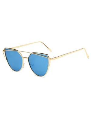 Gold Blue Cat eye Sunglasse