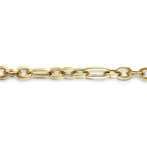 Gold Hollow Link Chain Bracelet