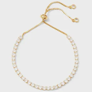 Gold Pulley Tennis Bracelet 3mm