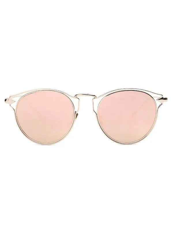 Gorgeous Blue Arrow Cat Eye Mirrored Sunglasses