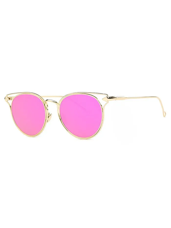 Gorgeous Blue Arrow Cat Eye Mirrored Sunglasses