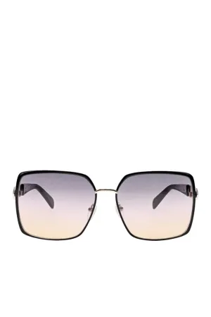 Gradient Square Metal Sunglasses