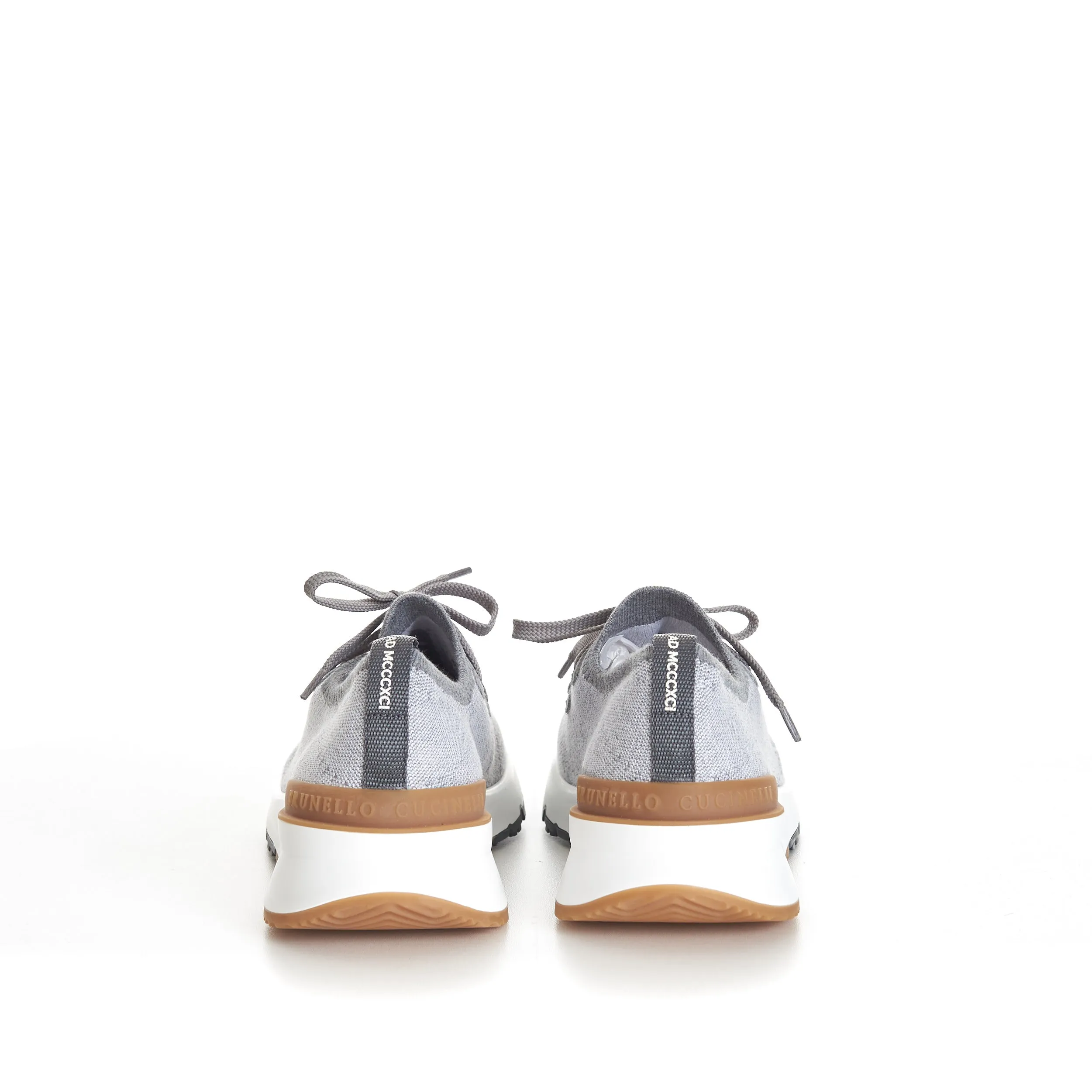 Grey Low Top Cotton Chiné Knit Runners