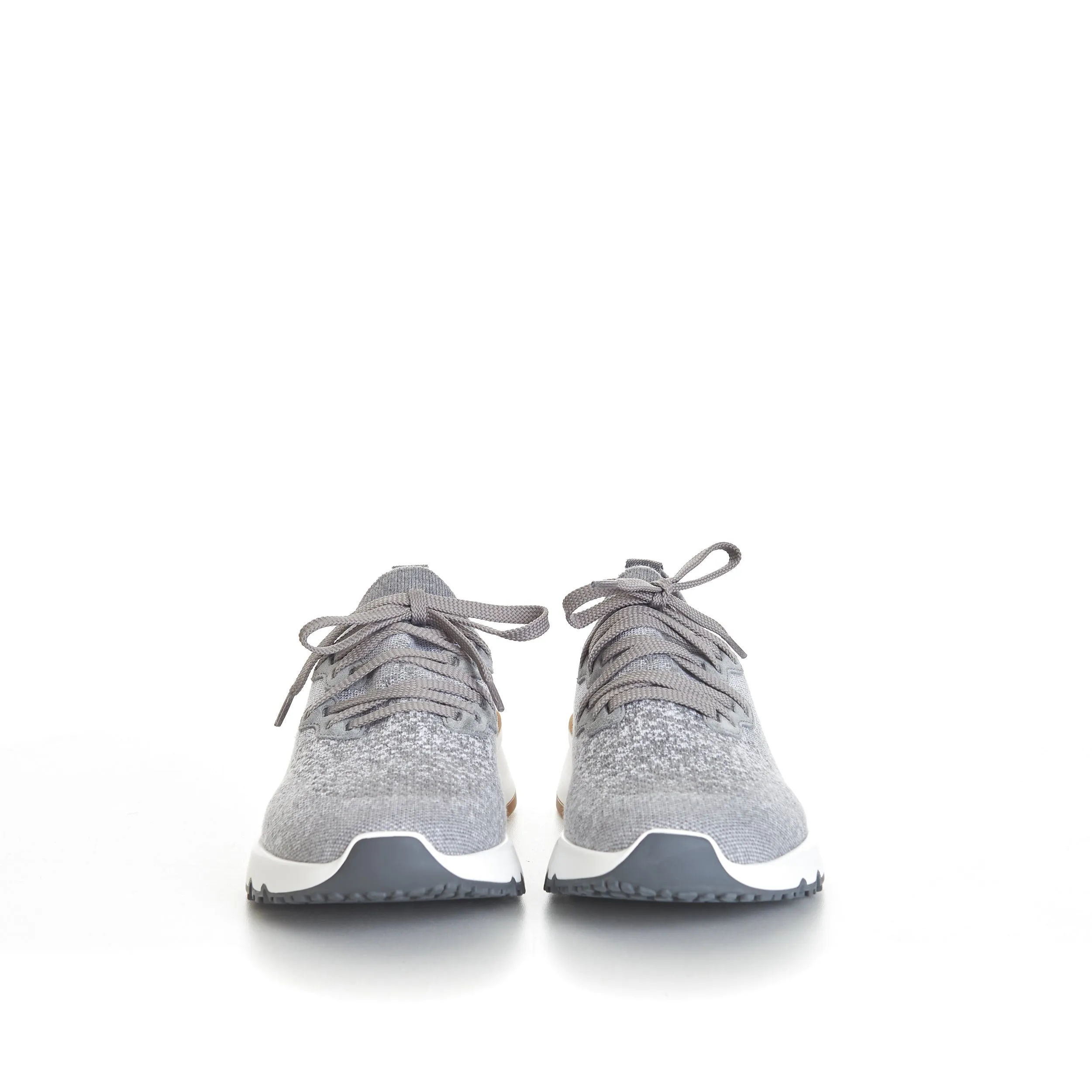 Grey Low Top Cotton Chiné Knit Runners