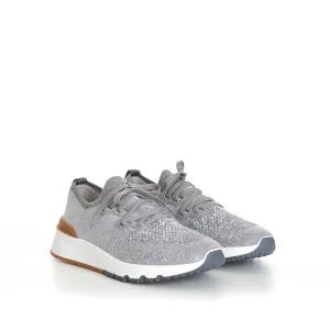 Grey Low Top Cotton Chiné Knit Runners