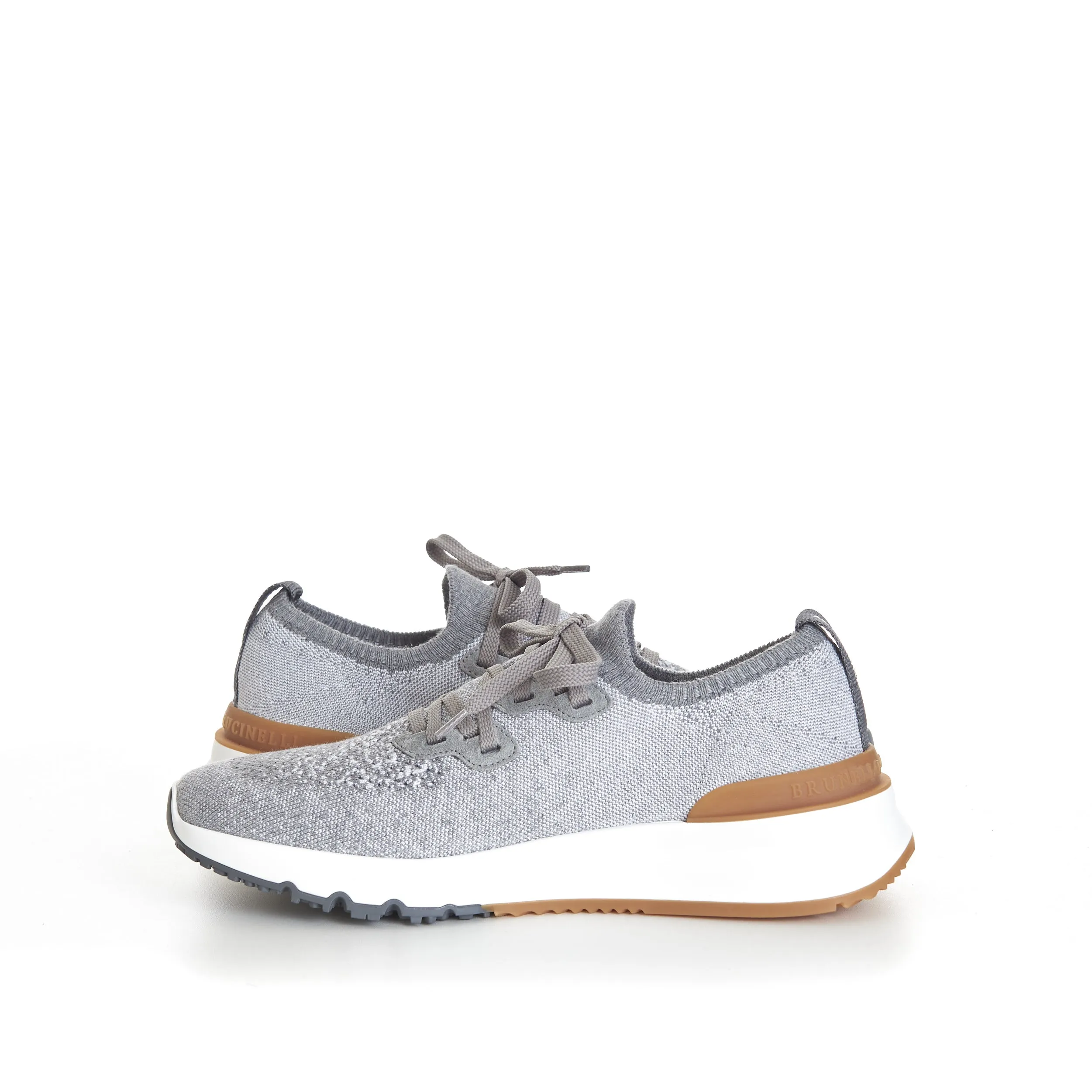 Grey Low Top Cotton Chiné Knit Runners