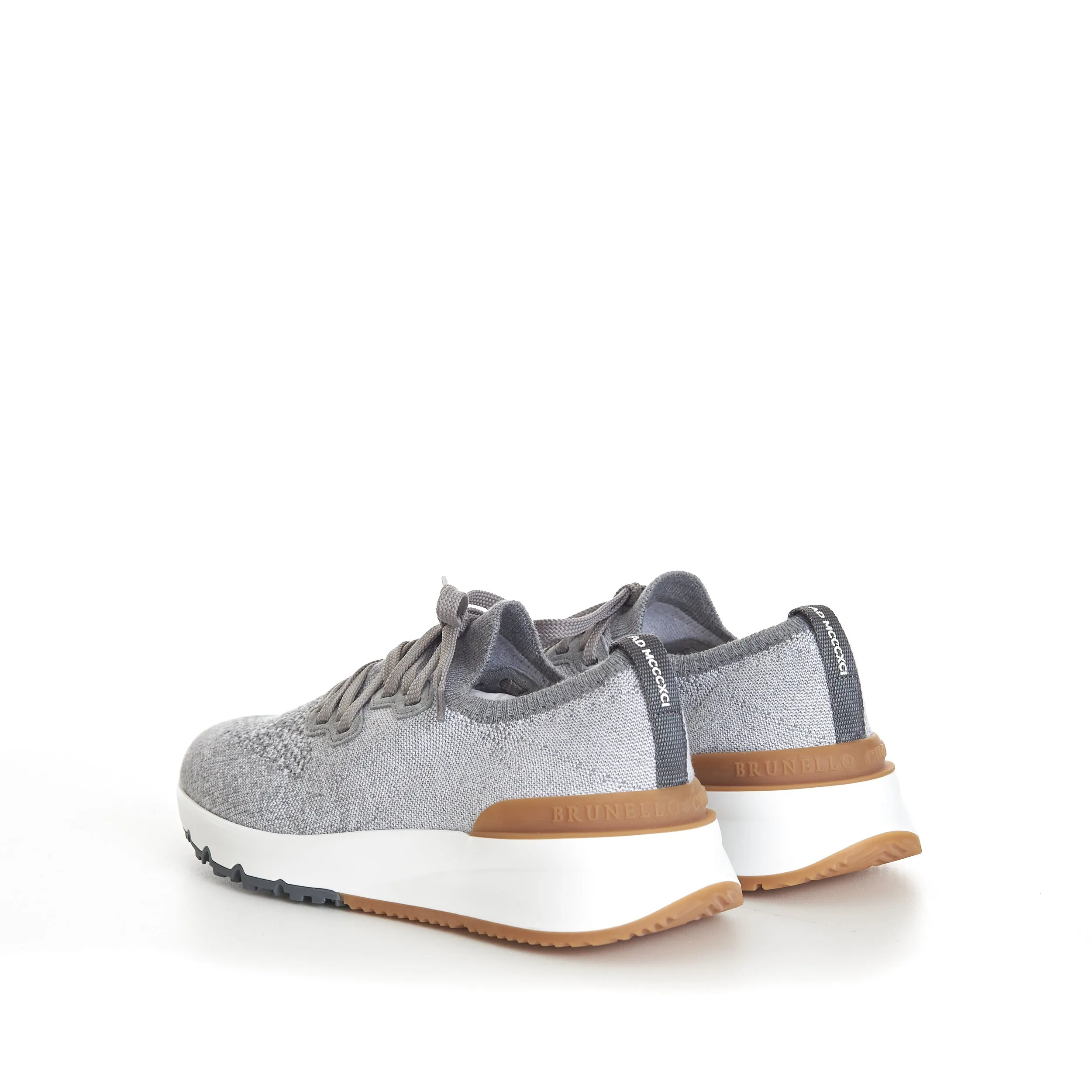 Grey Low Top Cotton Chiné Knit Runners