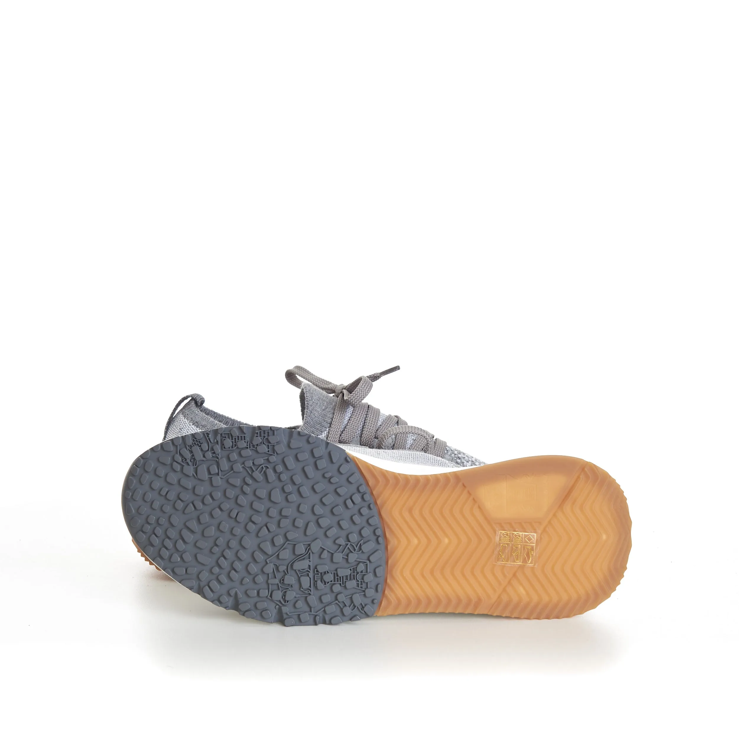 Grey Low Top Cotton Chiné Knit Runners