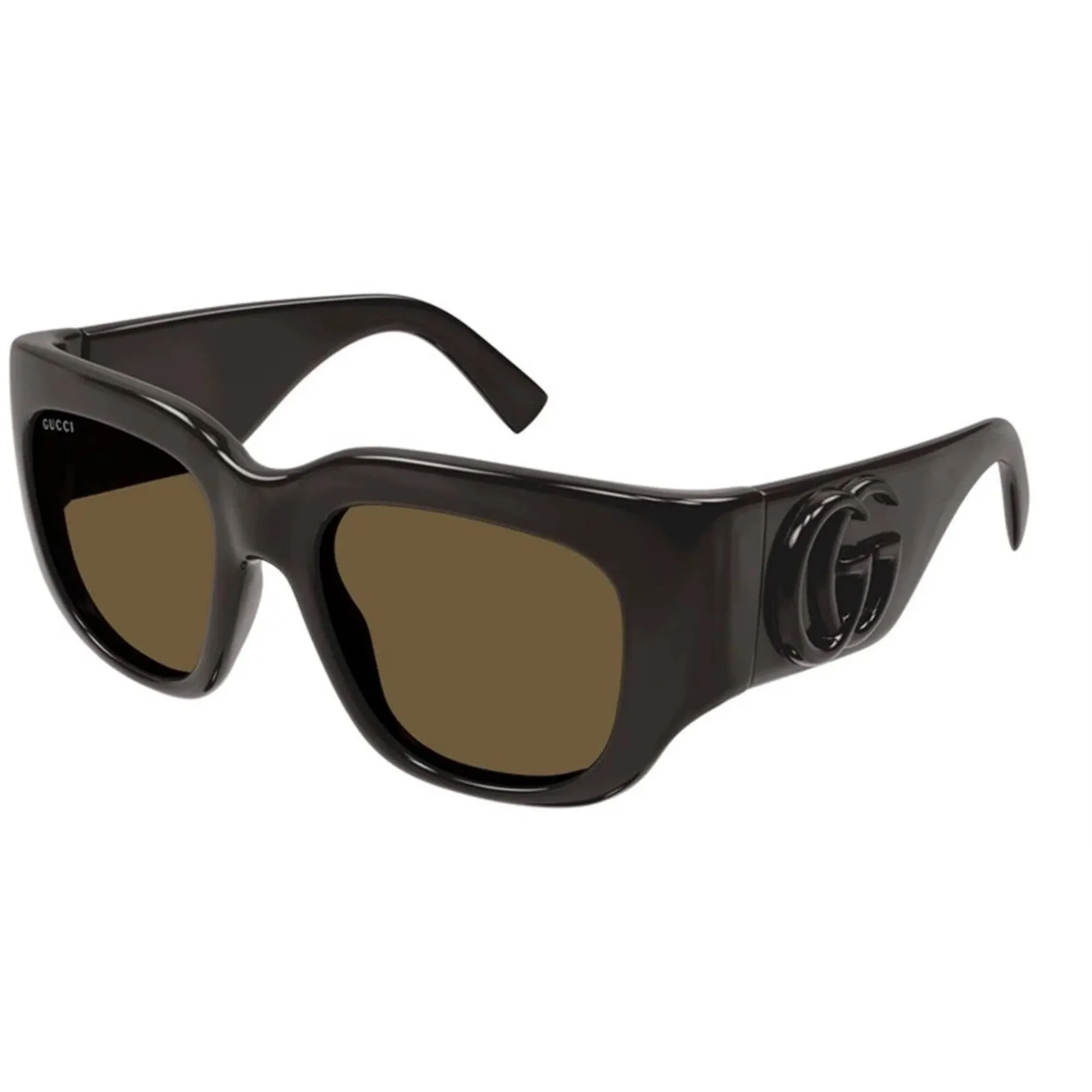 Gucci Women's Sunglasses - Shiny Brown Injected Plastic Square Frame | GG1545S 002