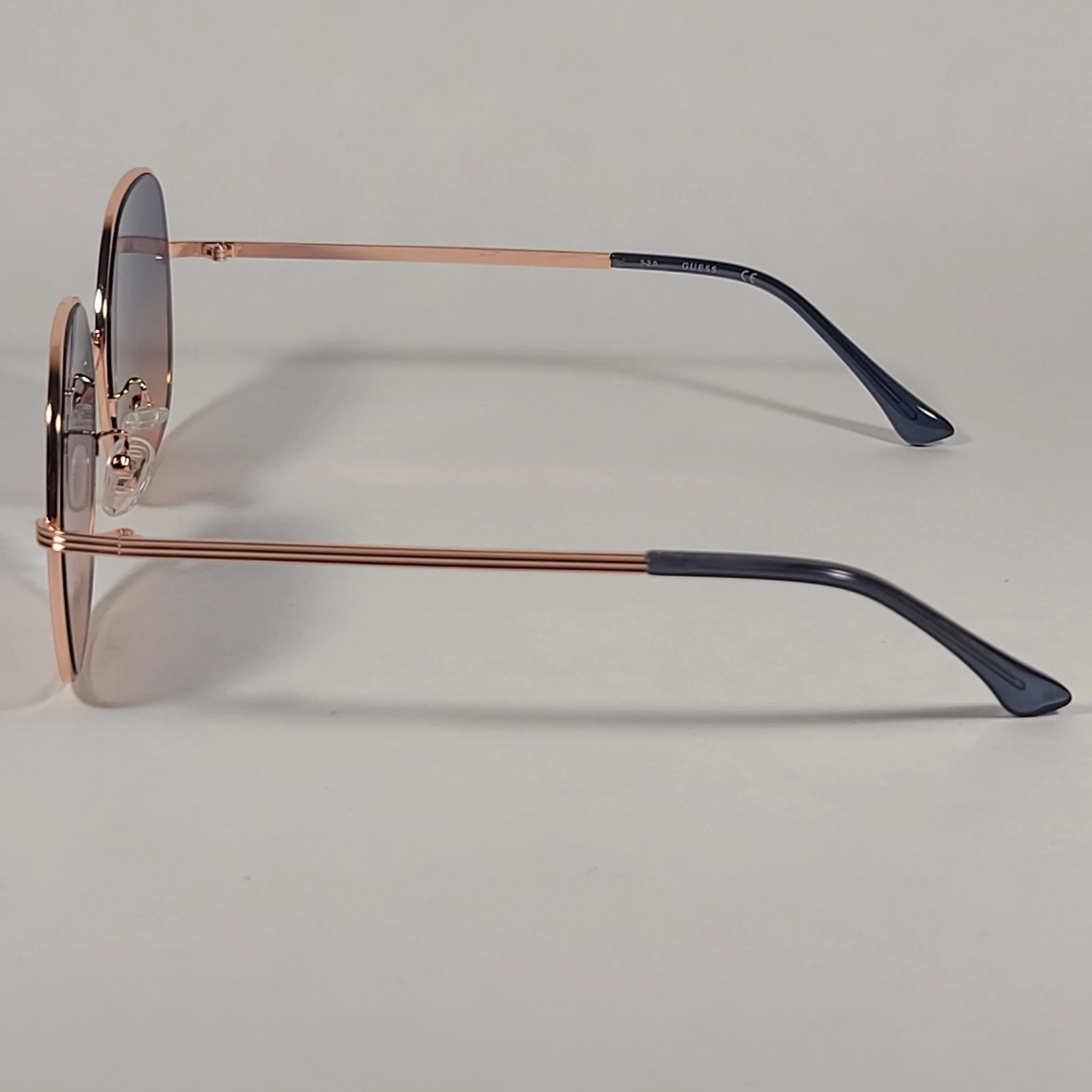 Guess Butterfly Sunglasses Rose Gold Frame Blue Gradient Lens GF0385 28W