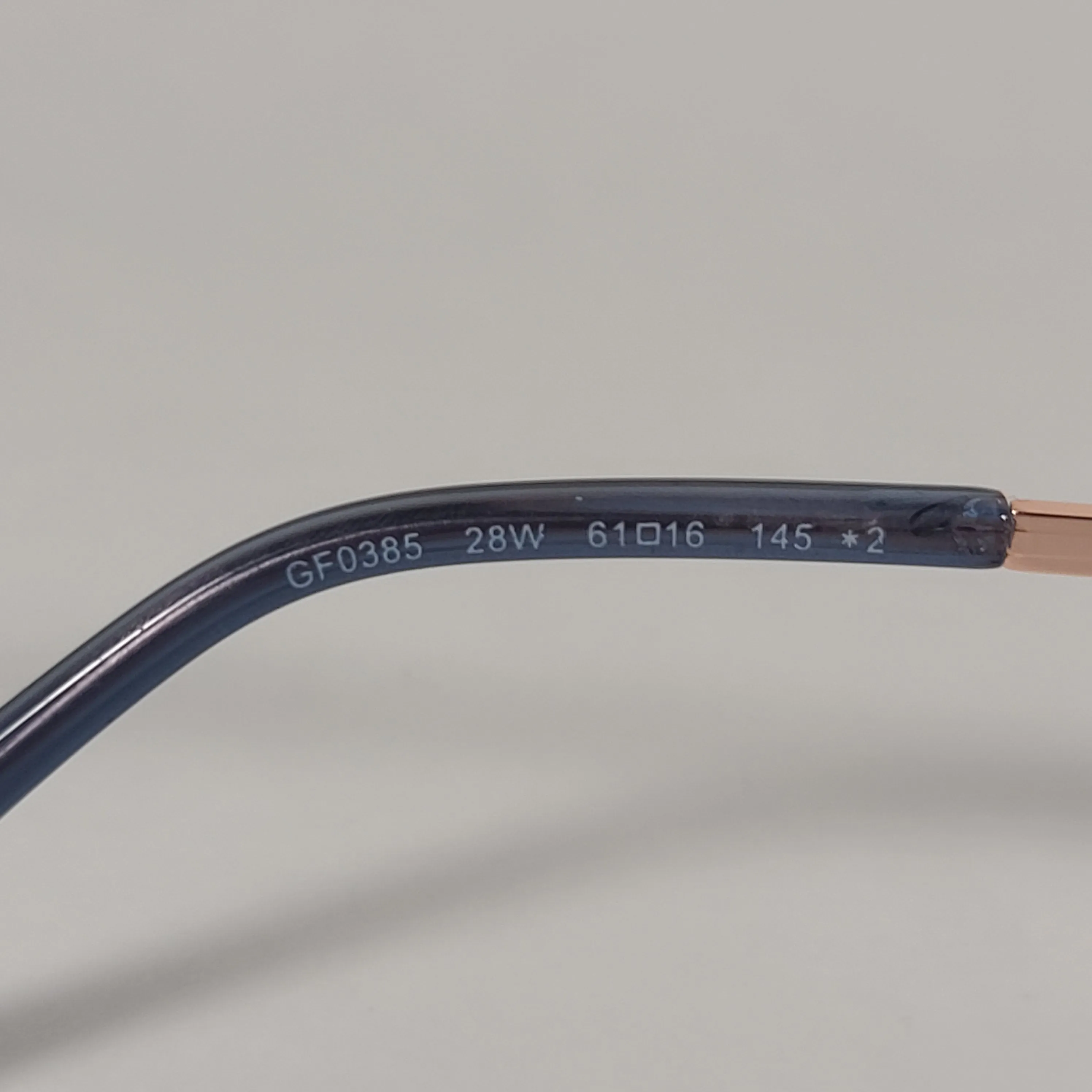 Guess Butterfly Sunglasses Rose Gold Frame Blue Gradient Lens GF0385 28W