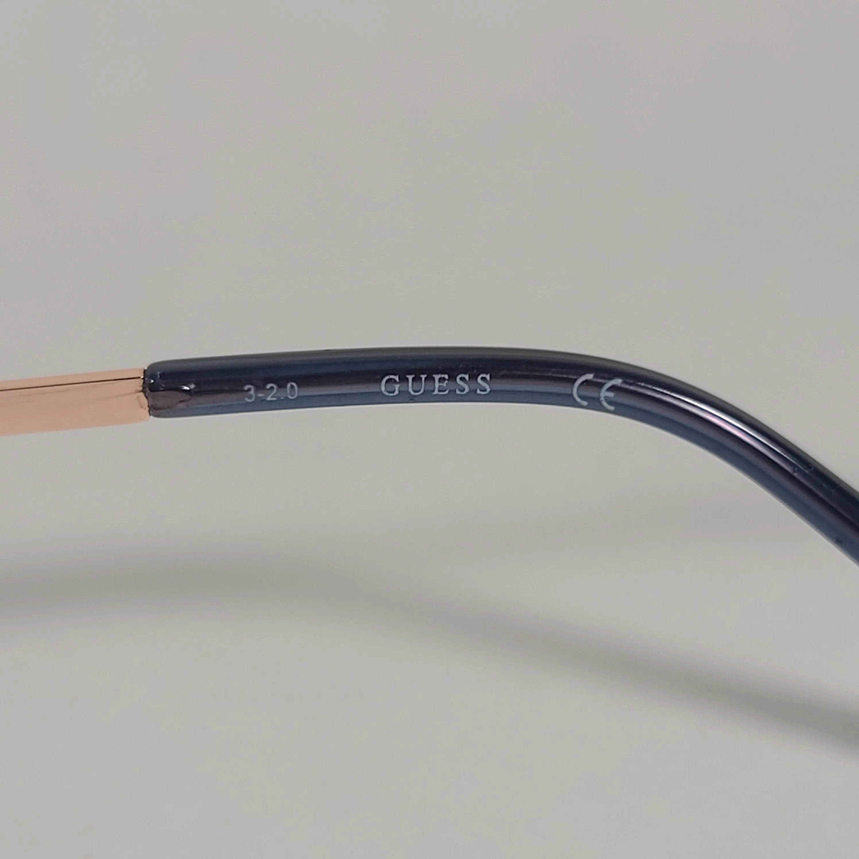 Guess Butterfly Sunglasses Rose Gold Frame Blue Gradient Lens GF0385 28W