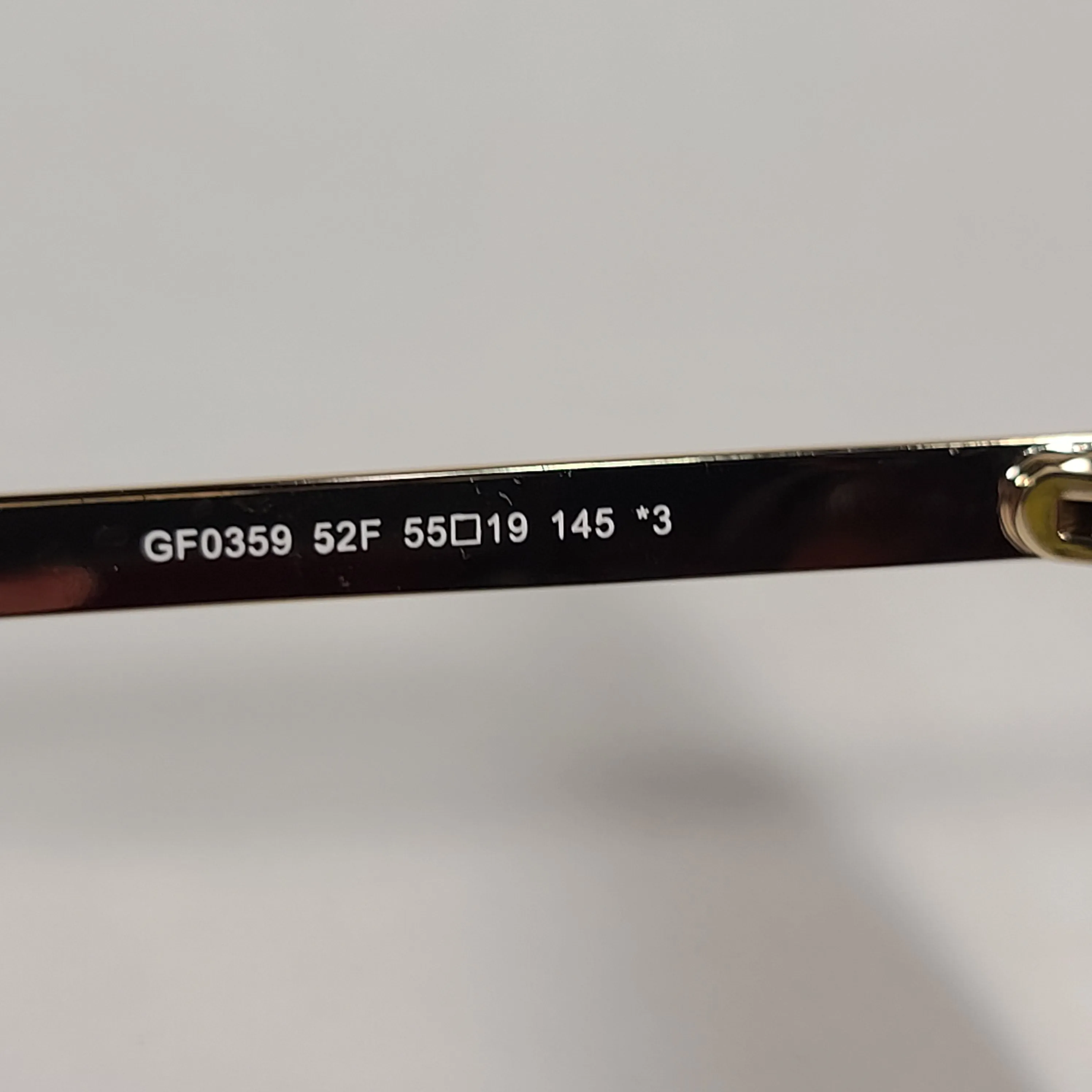 Guess Cat Eye Sunglasses Brown Tortoise And Gold Accent Frame Brown Gradient Lens GF0359 52F