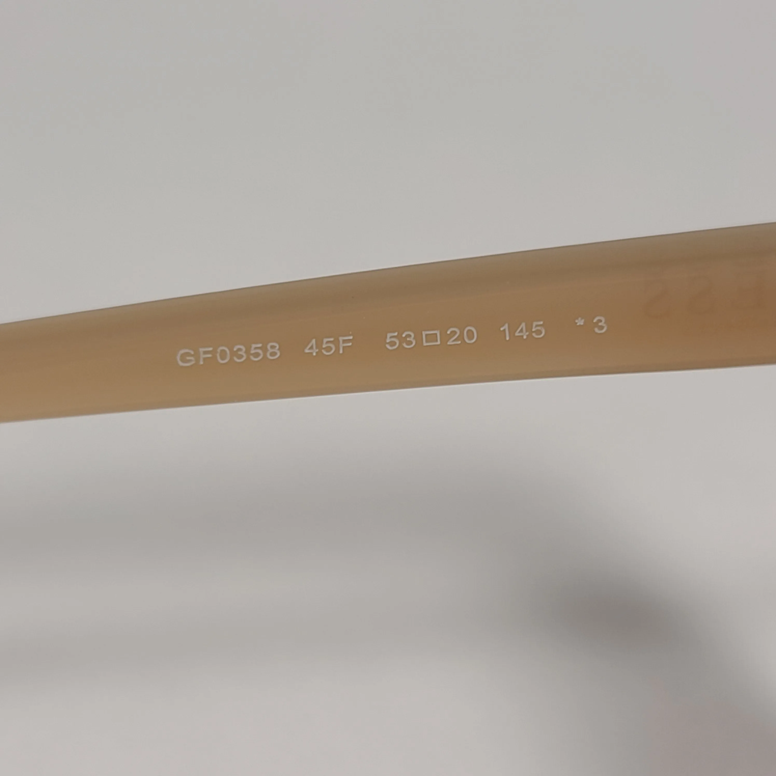 Guess Cat Eye Sunglasses Nude Frame Gold Glitter Tan Gradient Lens GF0358 45F
