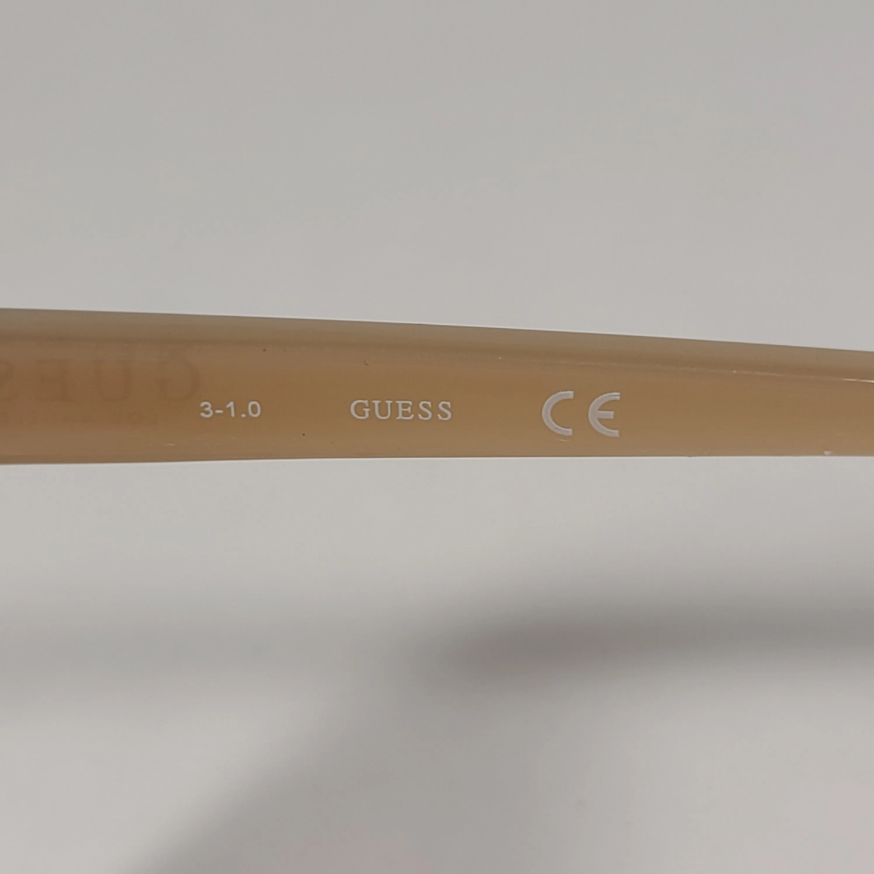 Guess Cat Eye Sunglasses Nude Frame Gold Glitter Tan Gradient Lens GF0358 45F