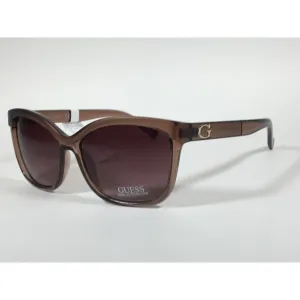 Guess Designer Sunglasses Brown Crystal Brown Gradient Lens GF0300 45F