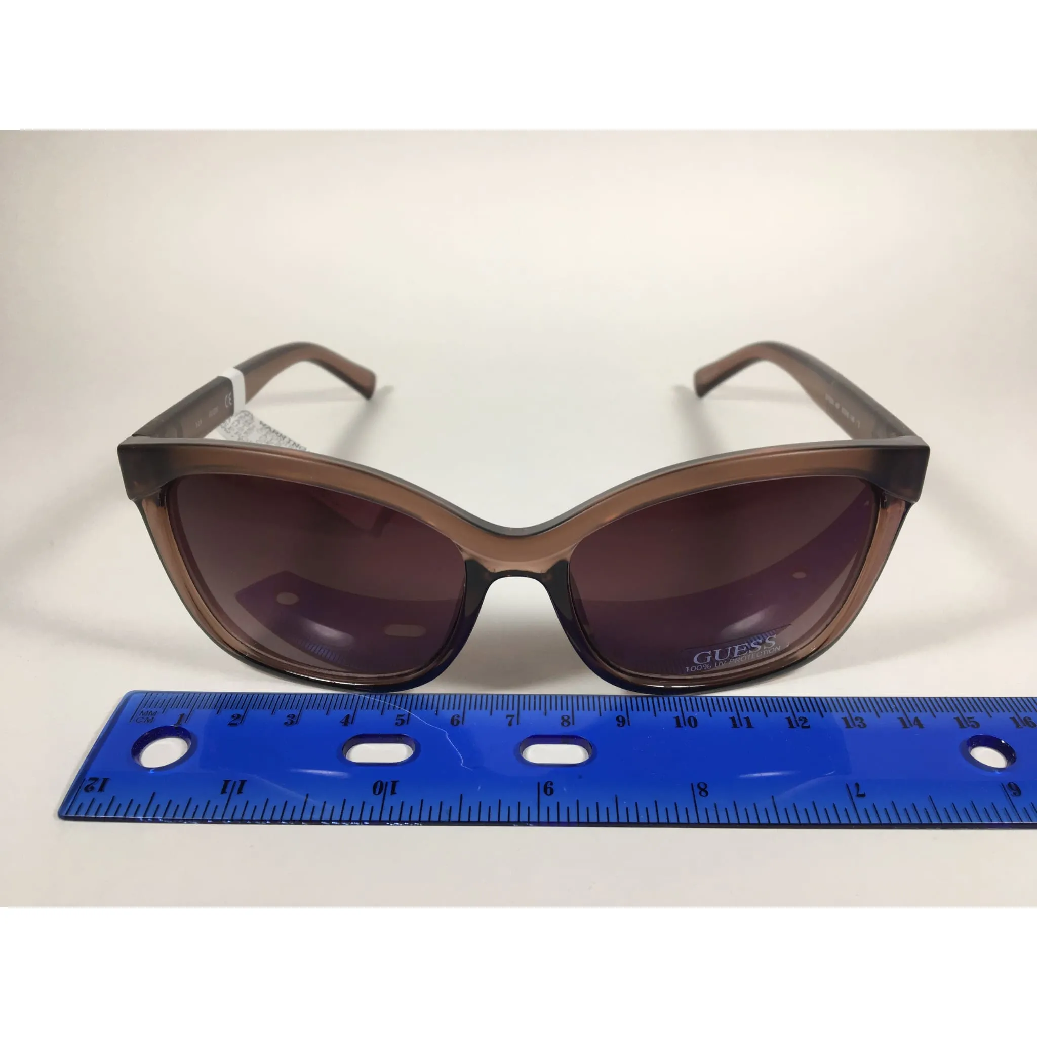 Guess Designer Sunglasses Brown Crystal Brown Gradient Lens GF0300 45F