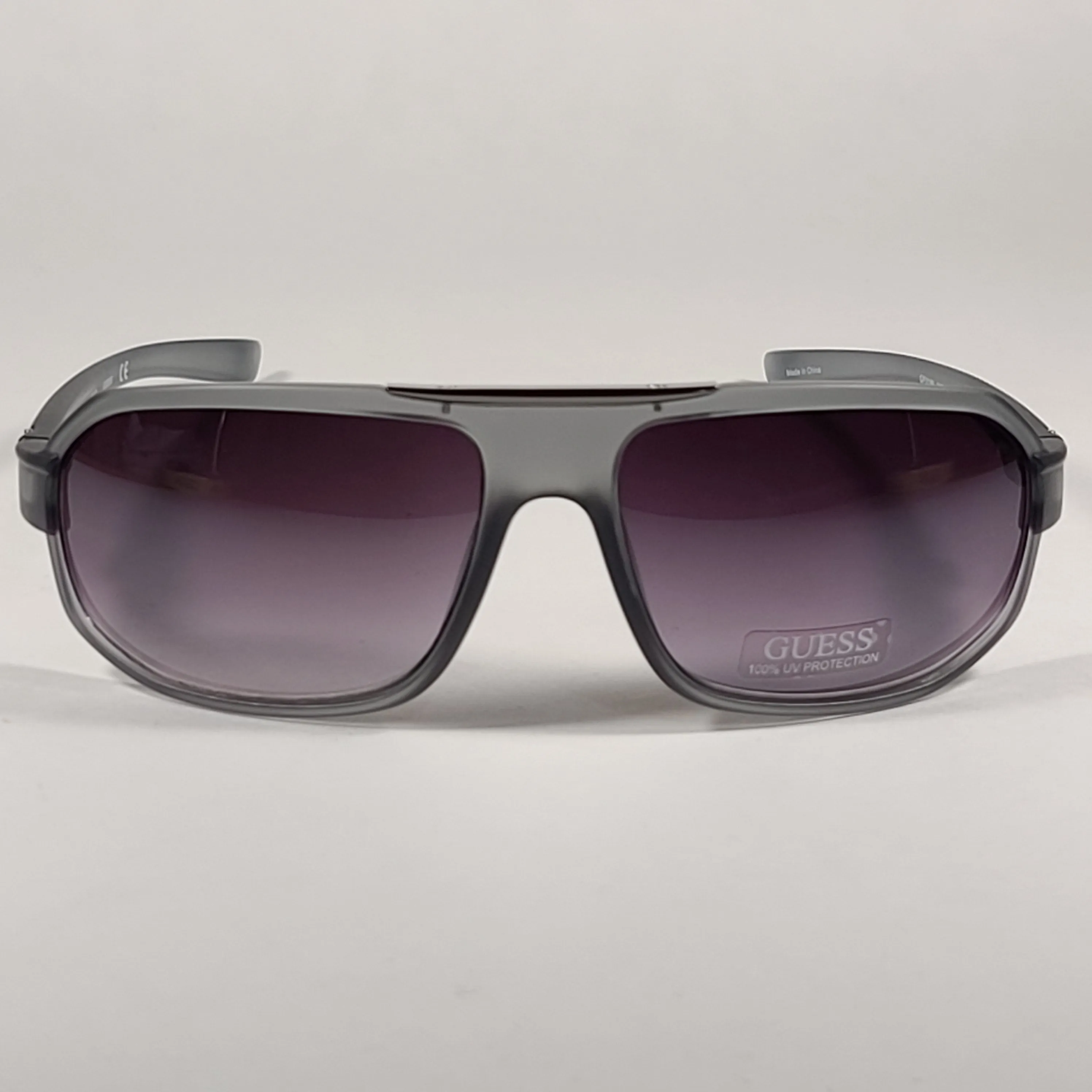 Guess Navigator Sport Sunglasses Matte Gray Frame Smoke Gradient Lens GF0189 20B