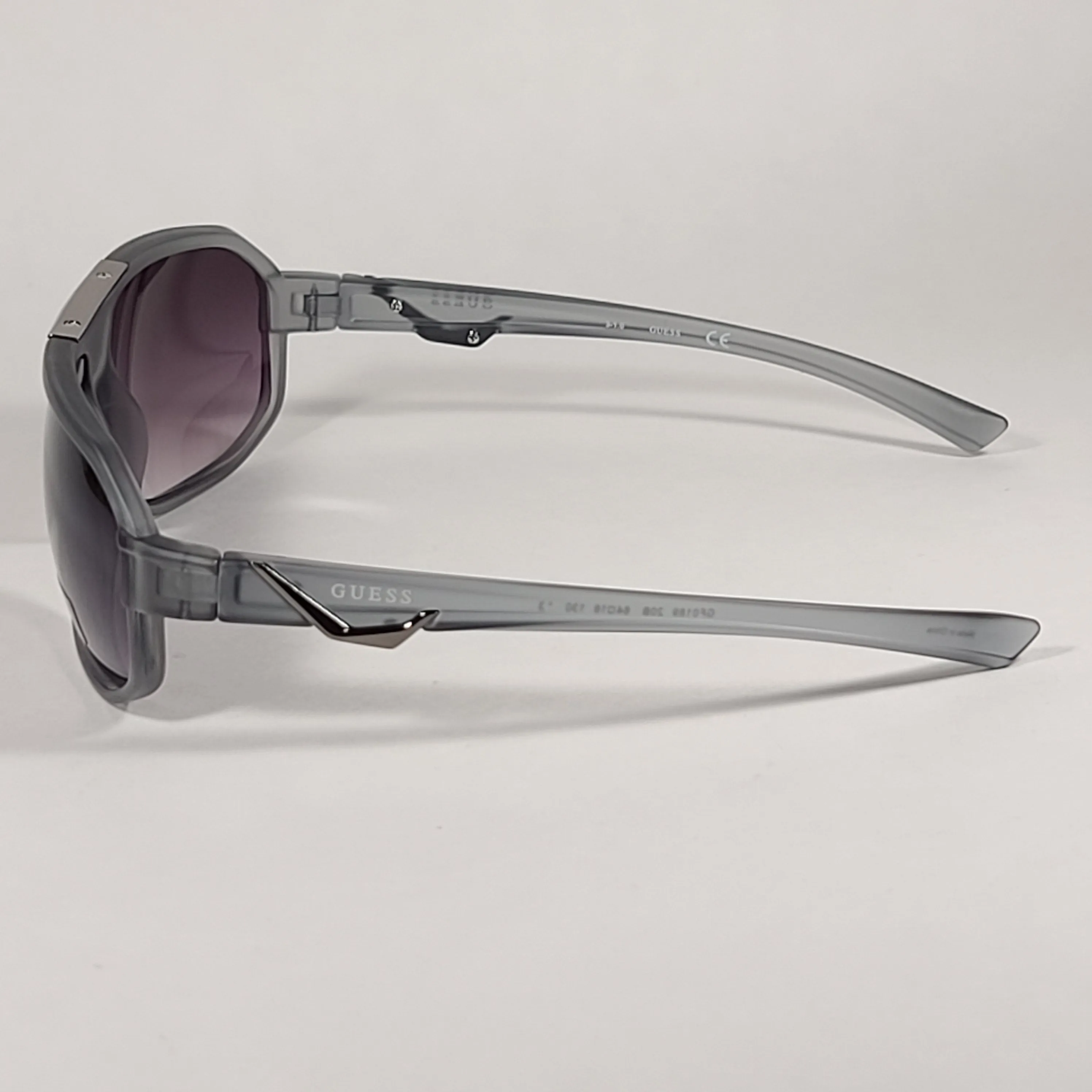 Guess Navigator Sport Sunglasses Matte Gray Frame Smoke Gradient Lens GF0189 20B
