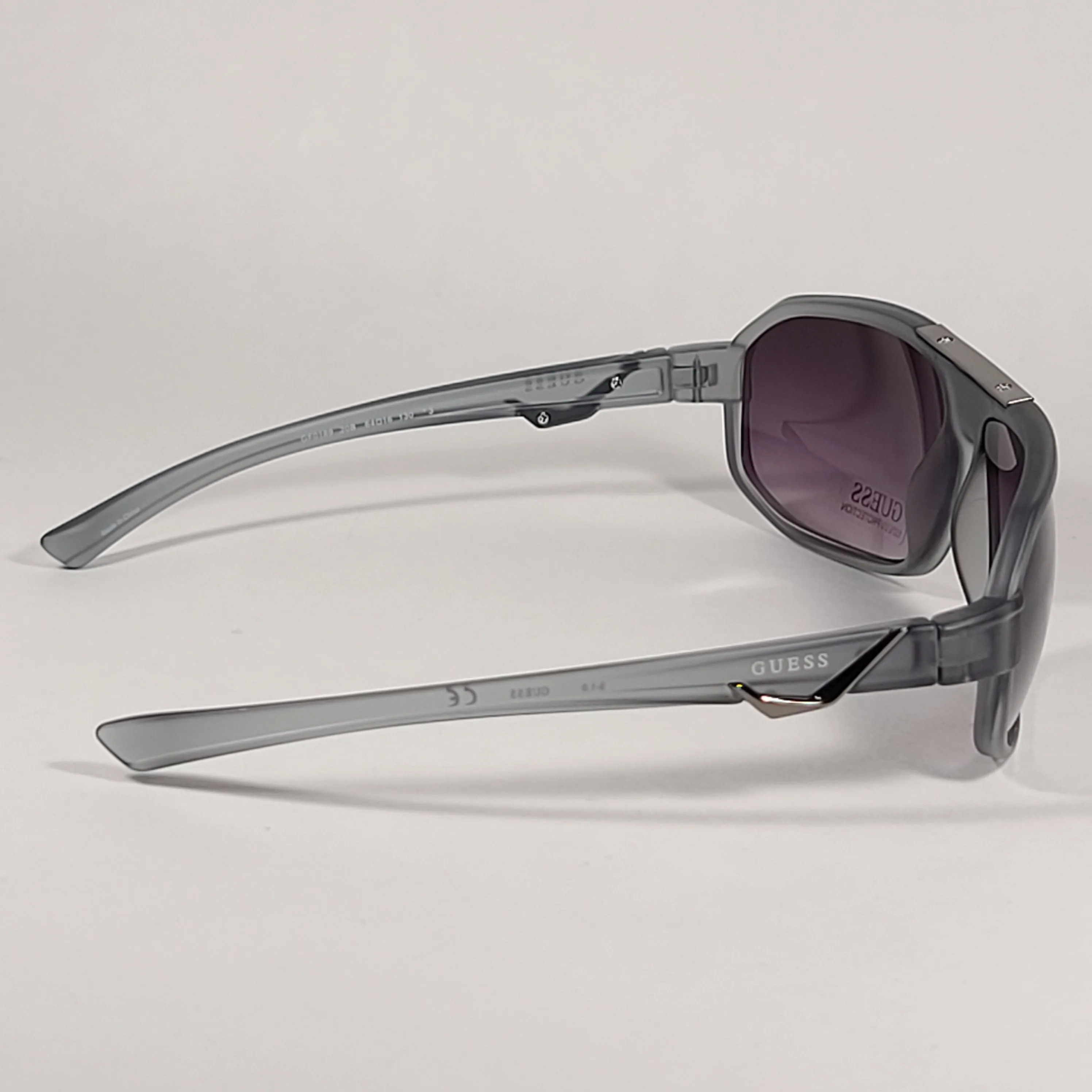 Guess Navigator Sport Sunglasses Matte Gray Frame Smoke Gradient Lens GF0189 20B