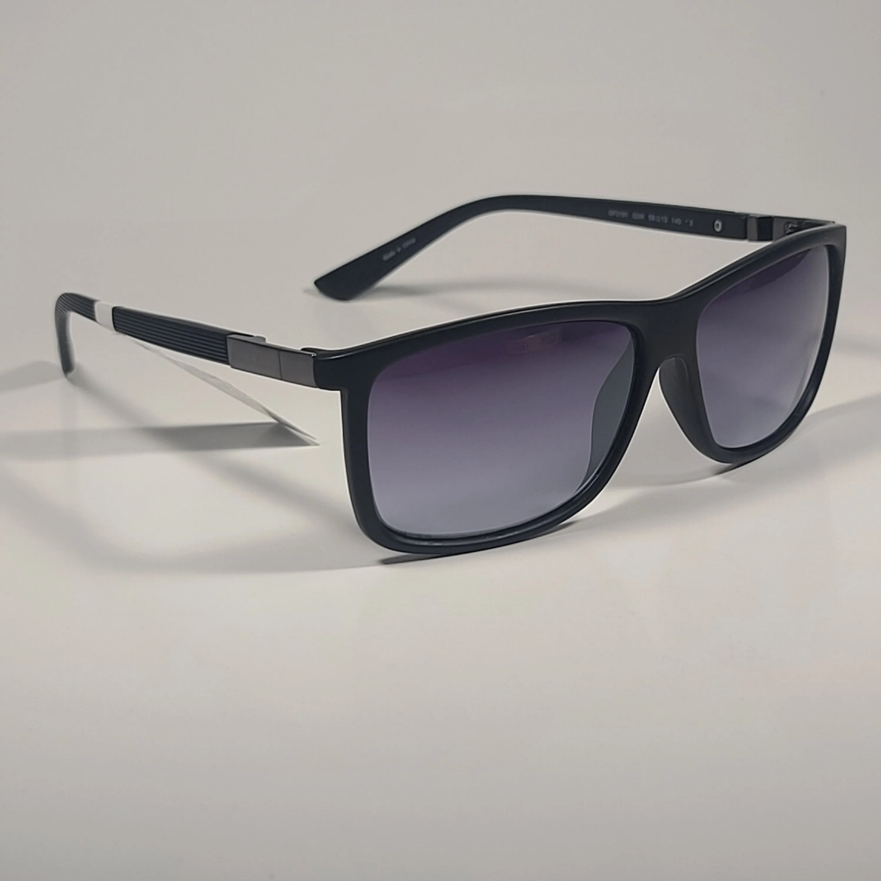 Guess Rectangle Sunglasses Matte Black Frame Blue Gradient Lens GF0191 02W