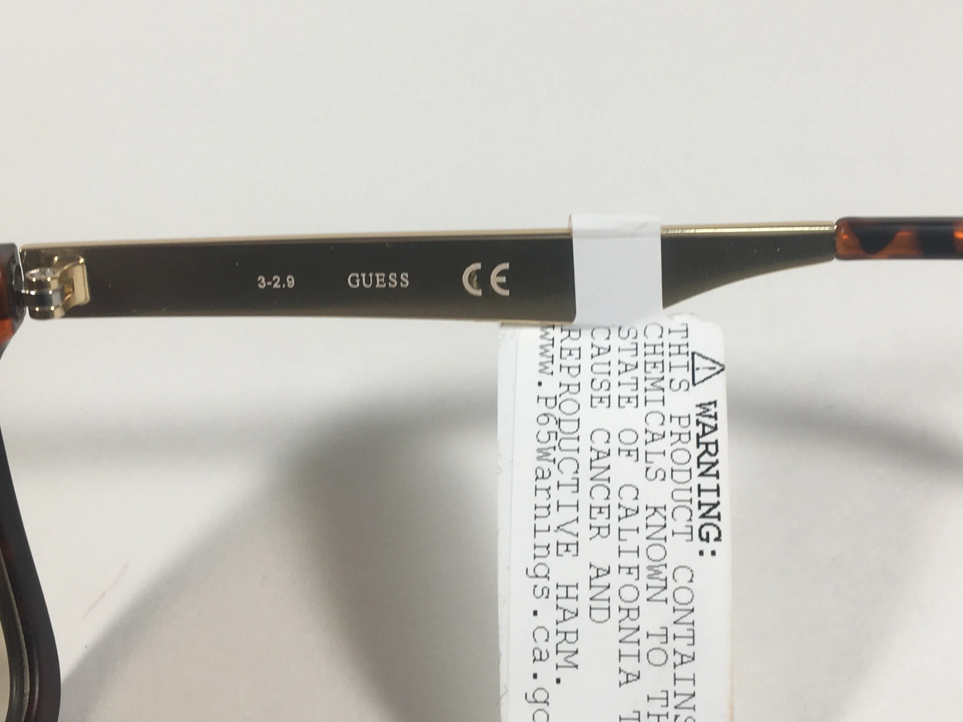 Guess Rectangular Sunglasses Gold Brown Tortoise Brown Gradient GF0171 52F