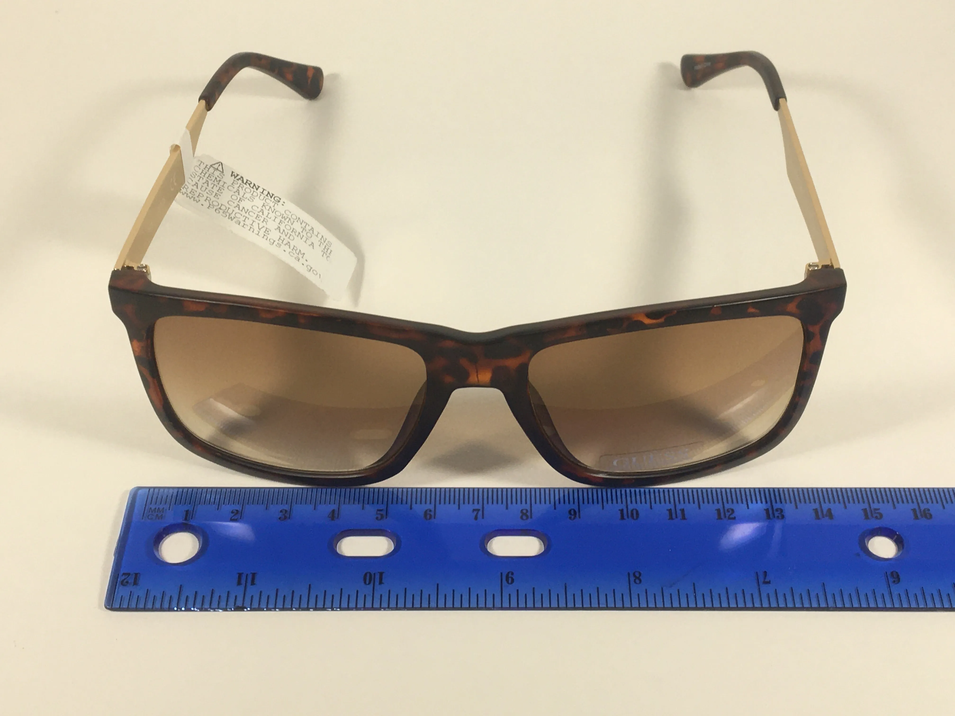 Guess Rectangular Sunglasses Gold Brown Tortoise Brown Gradient GF0171 52F