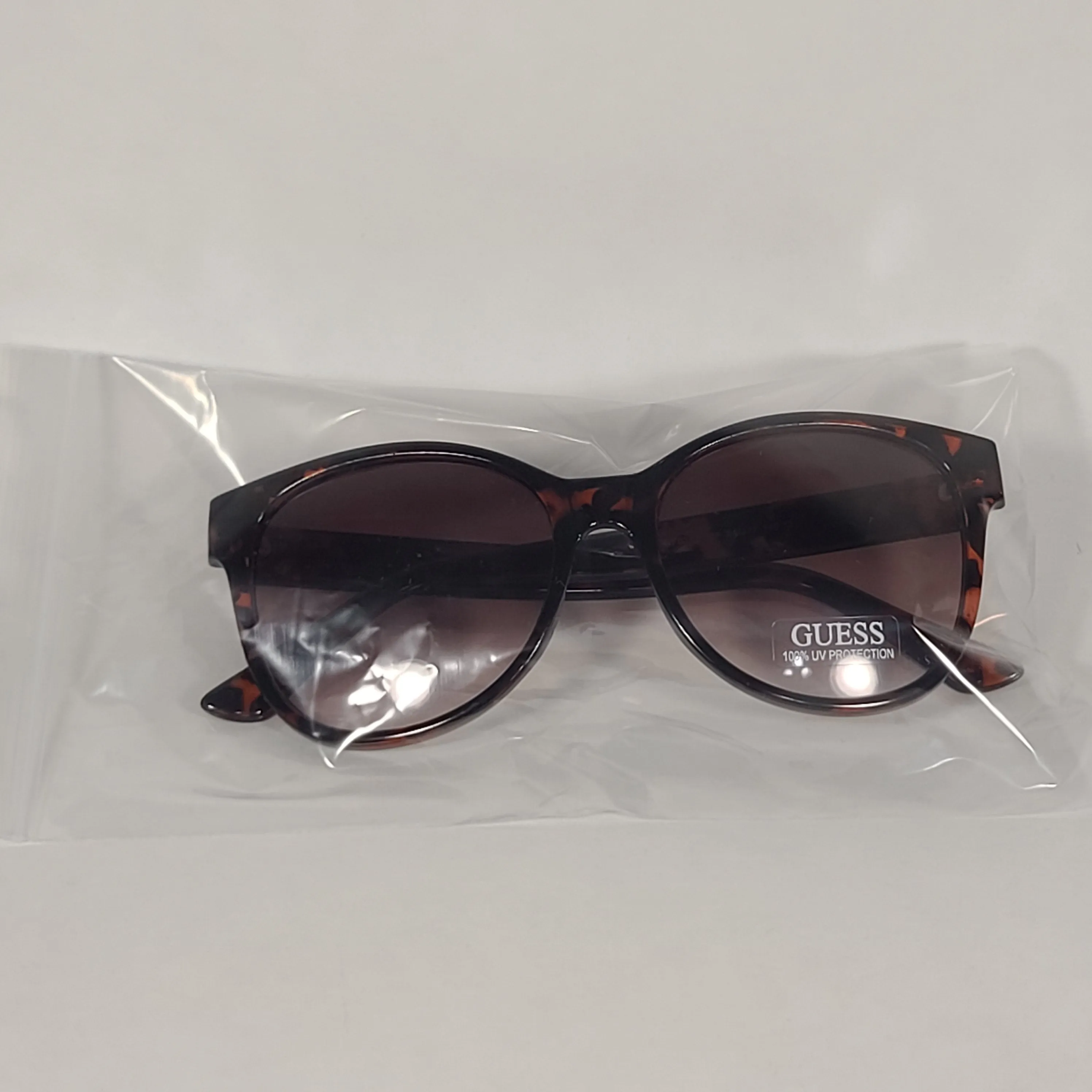 Guess Soft Round Sunglasses Brown Tortoise Frame Brown Gradient Lens GF0362 52F