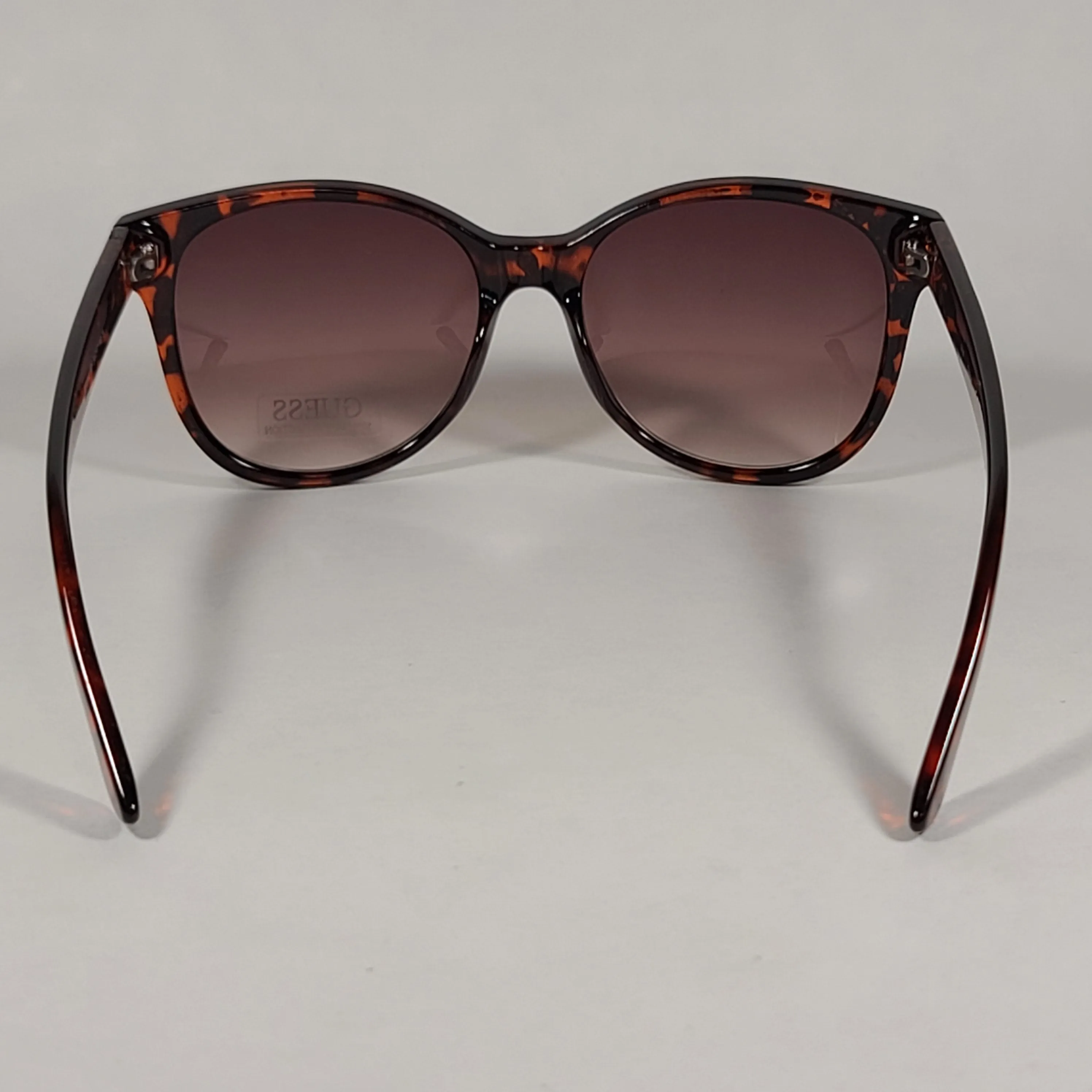 Guess Soft Round Sunglasses Brown Tortoise Frame Brown Gradient Lens GF0362 52F