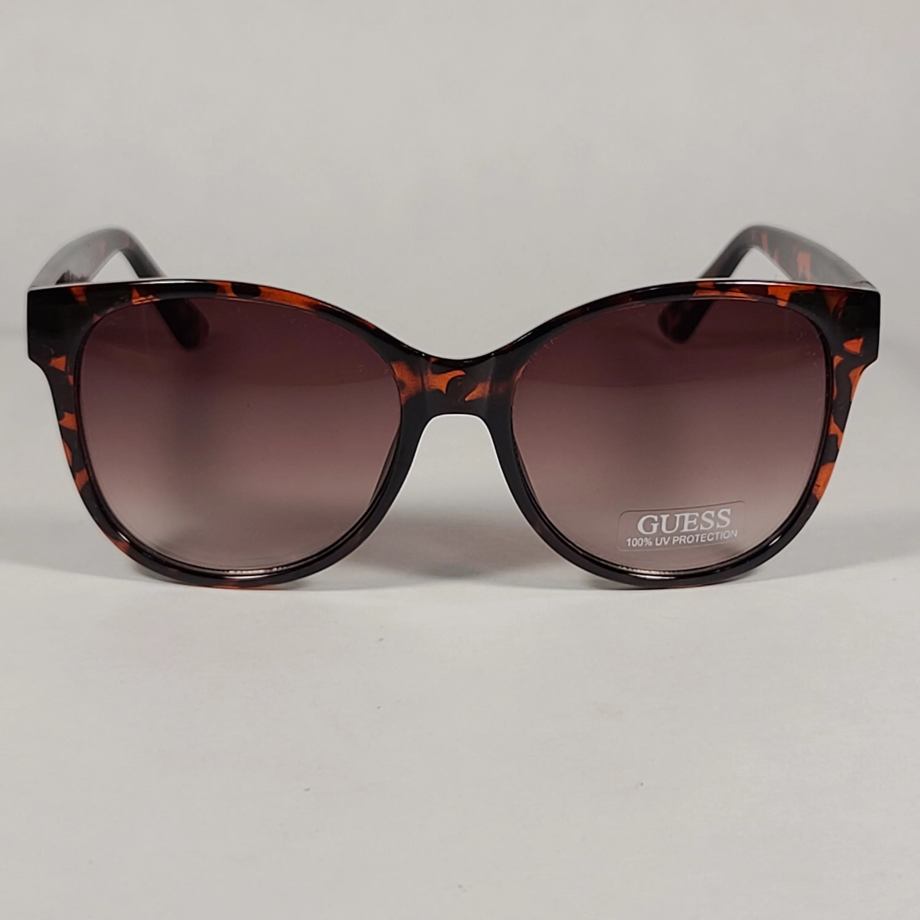 Guess Soft Round Sunglasses Brown Tortoise Frame Brown Gradient Lens GF0362 52F