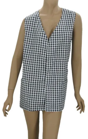 Hair Dresser Vest Hounds Tooth