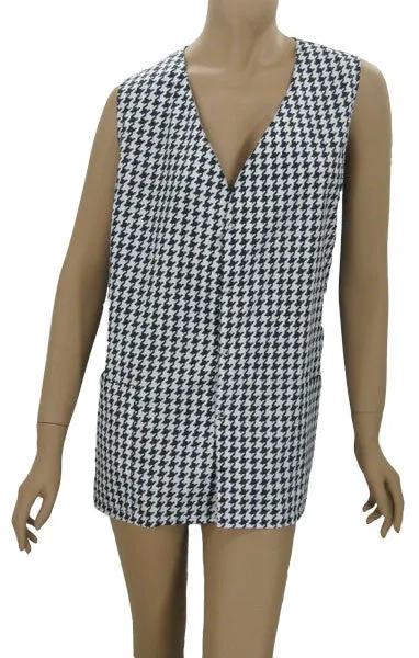 Hair Dresser Vest Hounds Tooth