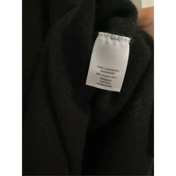 Halogen 100% Cashmere Black Sweater Sz X1