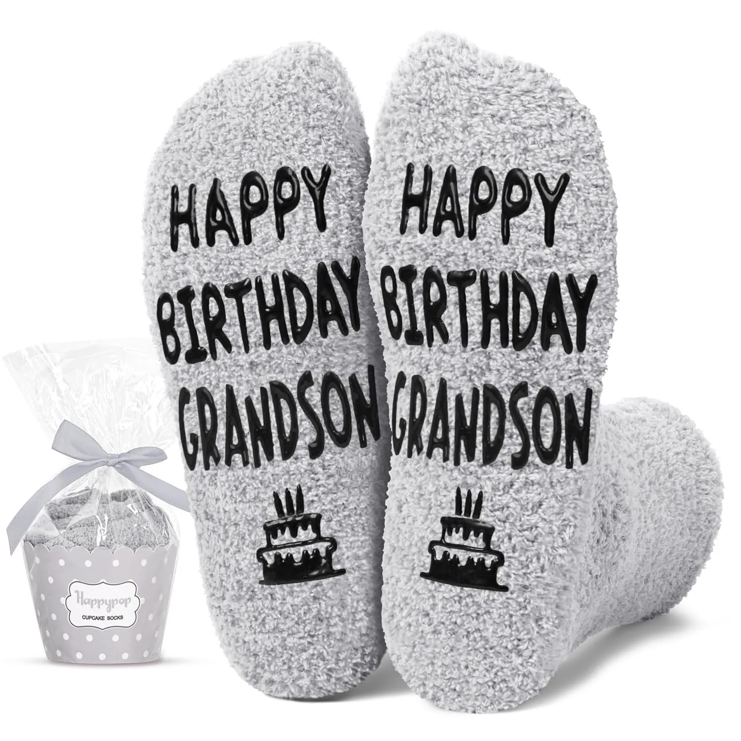 HAPPYPOP Grandson Birthday Gifts From Grandmother Grandfather - 21st 18th Birthday Grandson Gifts, Happy Birthday Socks