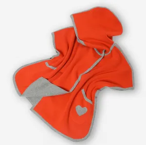 Heart Intarsia Hooded Cashmere Poncho